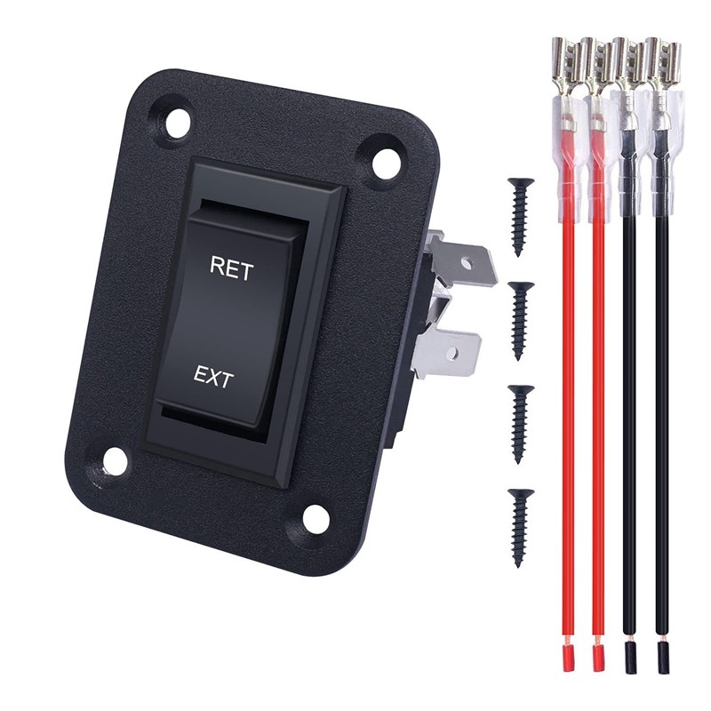船型开关KCD2-7 拨动q开关 4针DPDT 20A 12V 直流面板翘板开关