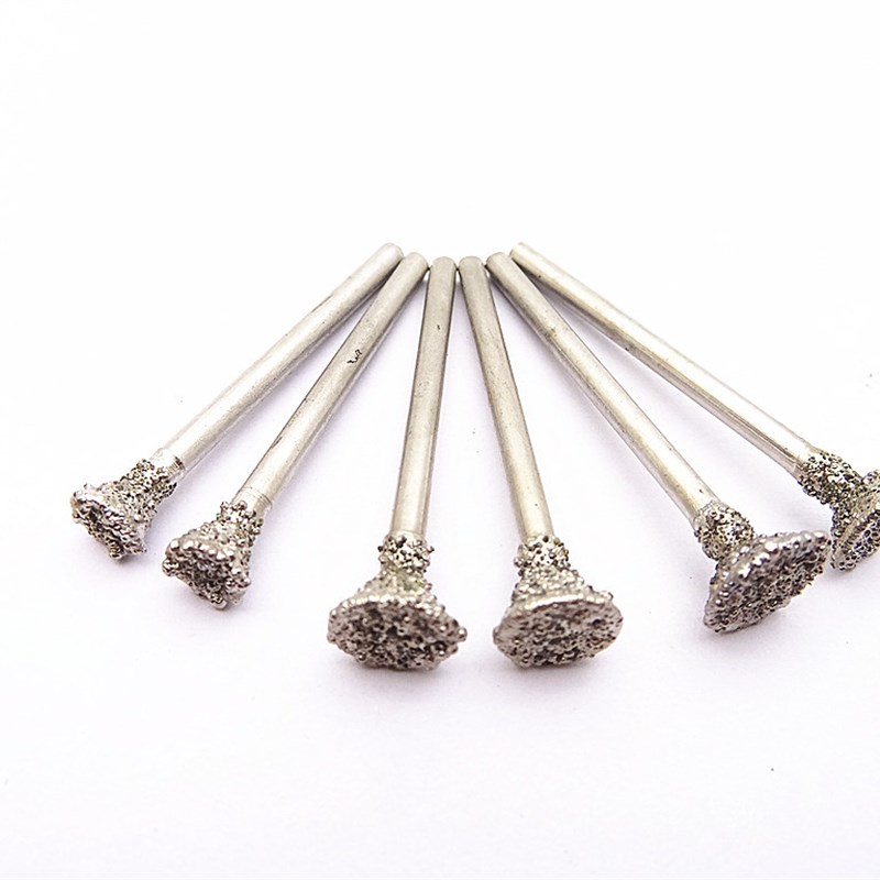 磁砂C3磨头高角三角钉喇叭钉形厚铁钉L头琥珀玛瑙玉石翡翠去皮