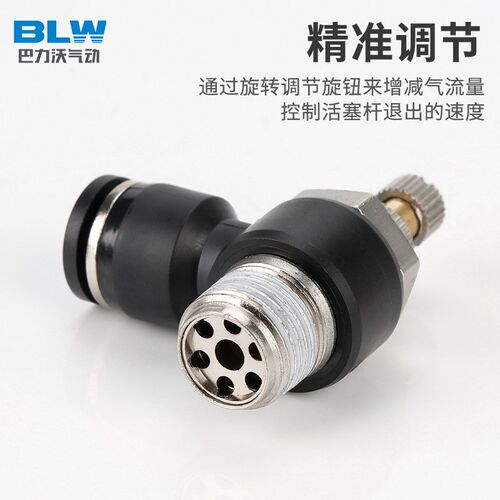 SL单向调节阀 可调式节流阀L型调速气管接头SL4-M5/M6/8-02/10-02