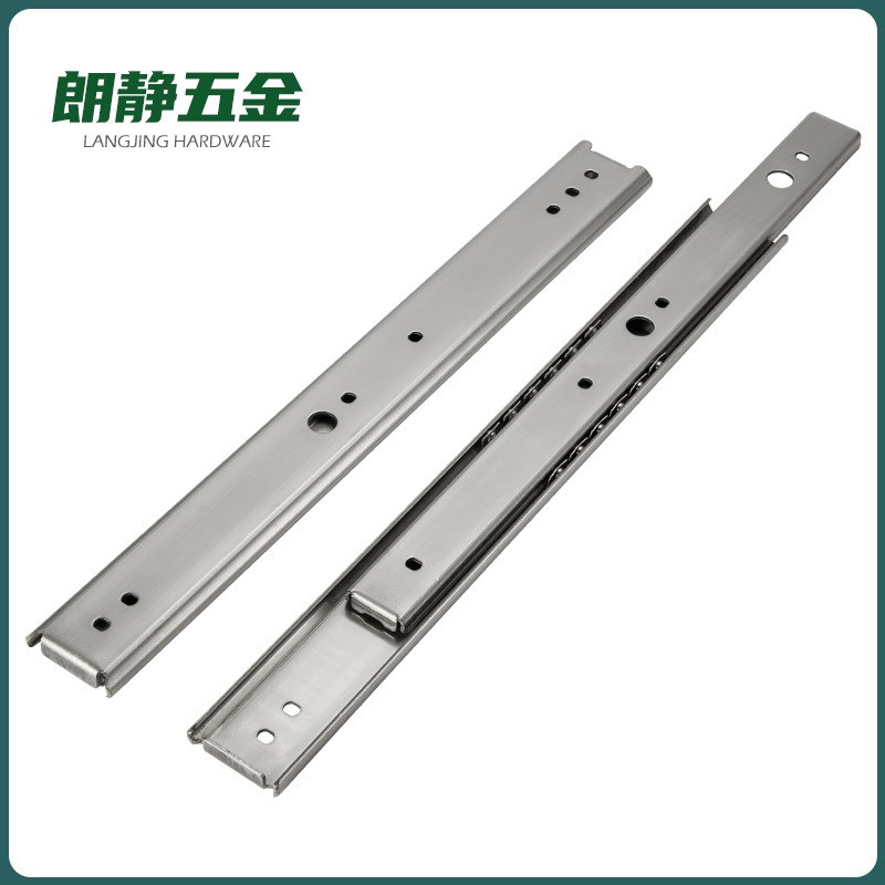 现货KC-c1251二节不锈钢滑轨KC-1252三节304不锈钢导轨35宽工业轨