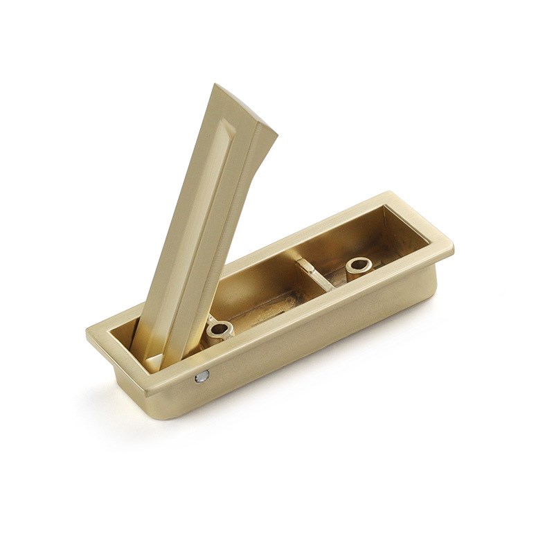 新品榻榻米加厚隐形门把手嵌入式暗E装开槽旋转家具五金长方形拉