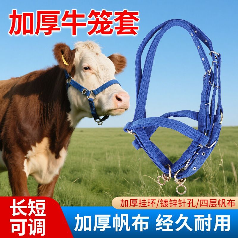 大牛小牛通用牛笼头套栓牛绳子缰绳牛头笼嘴养殖栓牛龙头