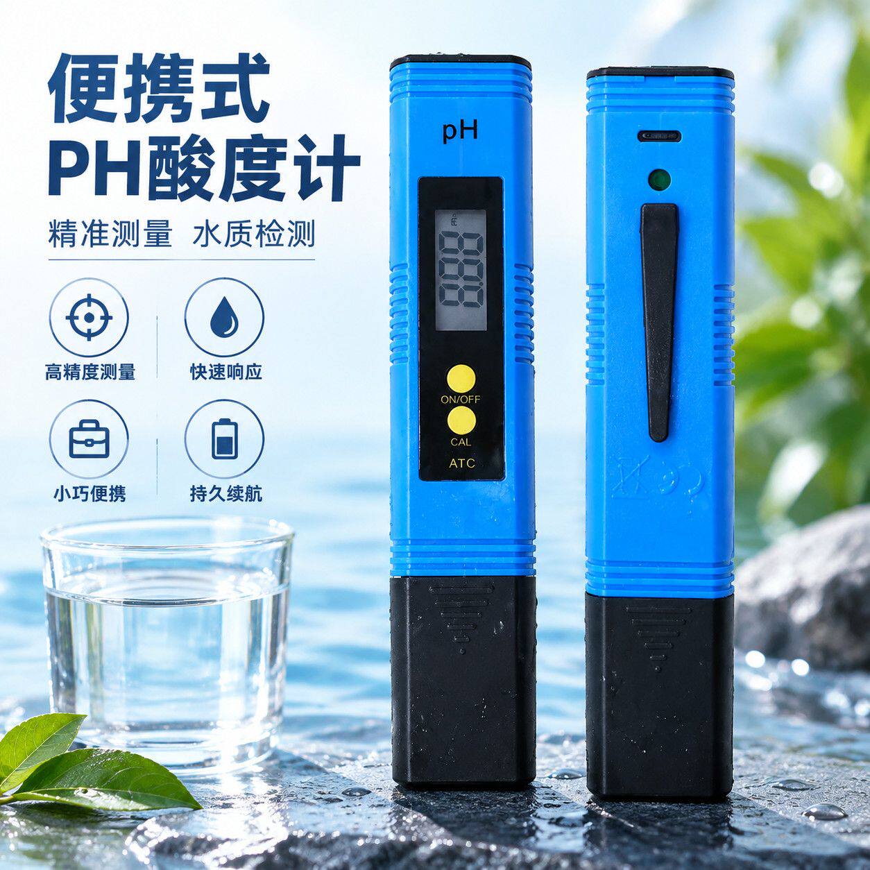 笔式水质 PH 检测仪高精度 PH 酸度计便携式水族鱼缸酸碱度测试笔
