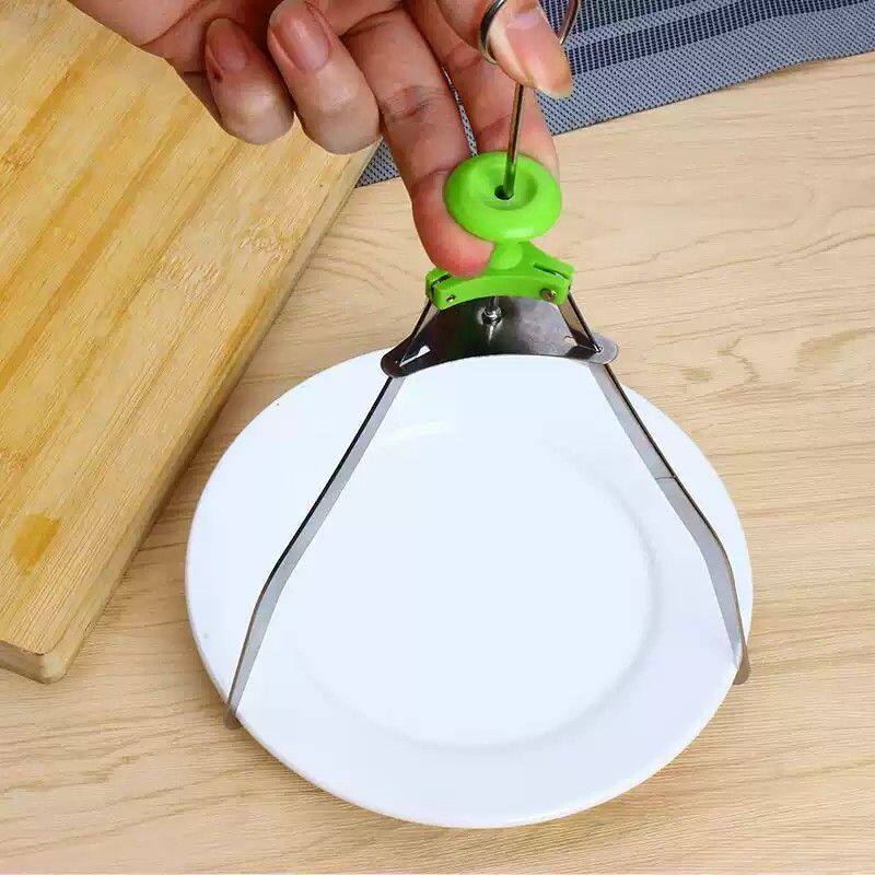 不锈钢提盘器三爪三角爪家用厨房蒸菜取碗盘子防烫夹夹子工具