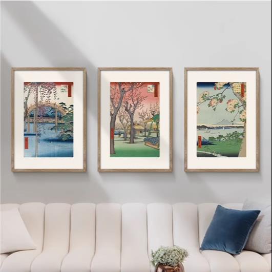 日系浮世绘客厅装饰画玄关餐厅壁画沙发背景墙画书房茶室墙壁挂画