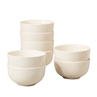 新款10只米饭碗陶瓷碗家用面碗ins风高颜值餐具 碗组合碗套装碗具