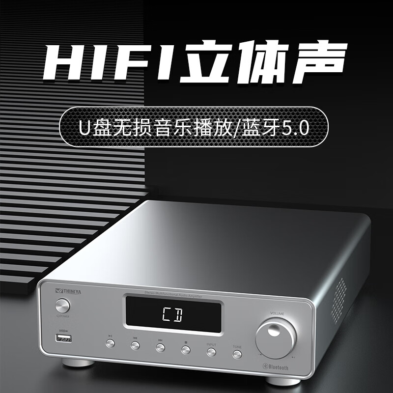 THINKYA DVR-101后级功放机数字输入HIFI发烧级大功率放大器