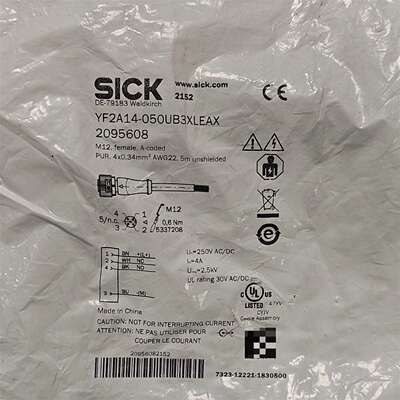 可维修传感器连接线YF2A14-050UB3XLEAX 订货号