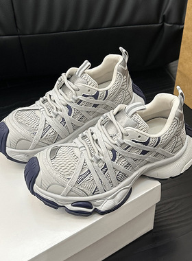 欧洲站网红老爹鞋女ins潮2025春季新款韩版时尚潮流厚底运动单鞋