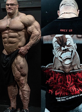 DARC SPORT尼科沃克奥赛美式复古做旧水洗棉运动短袖健身撸铁T恤