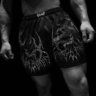 Breathedivinity男短裤夏季运动健身速干透气网眼沙滩裤休闲短裤