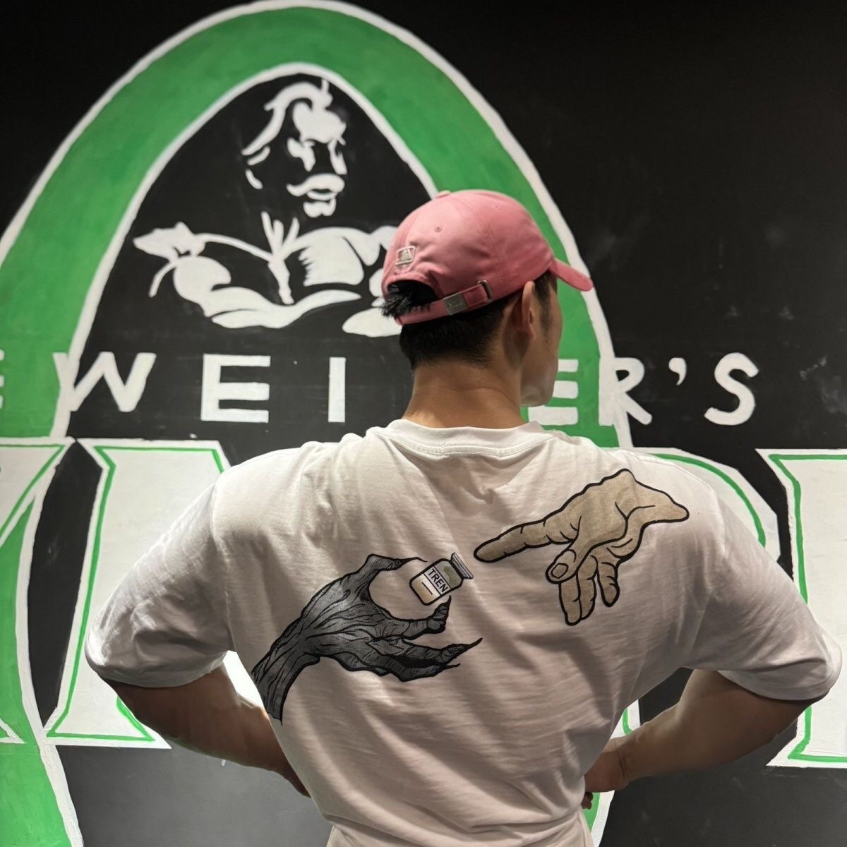 212tren类固醇美式印花短袖男士运动健身纯棉百搭T恤宽松圆领半袖