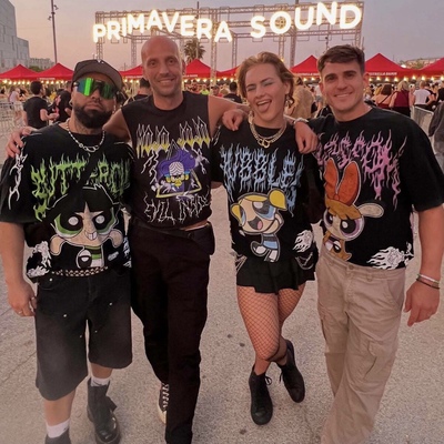 civilregime飞天小女警联名冰瓷棉短袖情侣宽松T恤上衣运动健身服