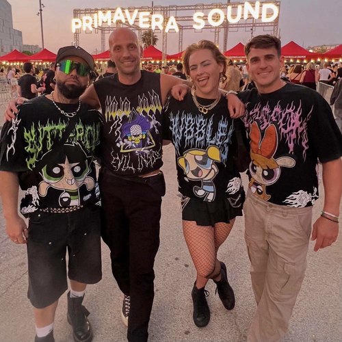 civilregime飞天小女警联名冰瓷棉短袖情侣宽松T恤上衣运动健身服