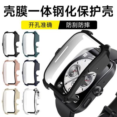 适用oppowatch4pro保护壳膜一体oppoWatch3手表钢化保护套膜防摔