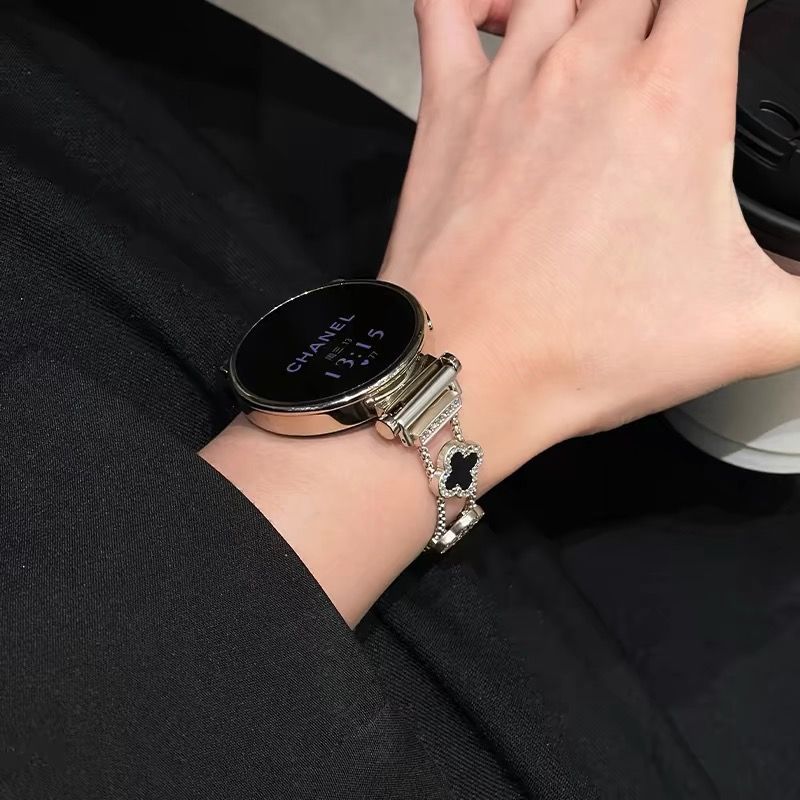 适用vivo/iQOO表带金属vivowatch5细款四叶草贝母iQOOwatch3/2/1