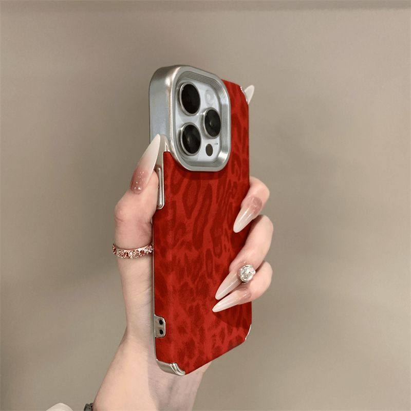 高级感中国红豹纹适用苹果16PROMAX手机壳新款15/14/13硅胶12软壳,个性定制/设计服务/DIY,手机壳/保护套定制,淘宝优惠券,粉丝福利购,淘宝优惠卷