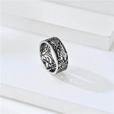 Norwegian Nordic Viking Celtic Werewolf Heart Knot Ring