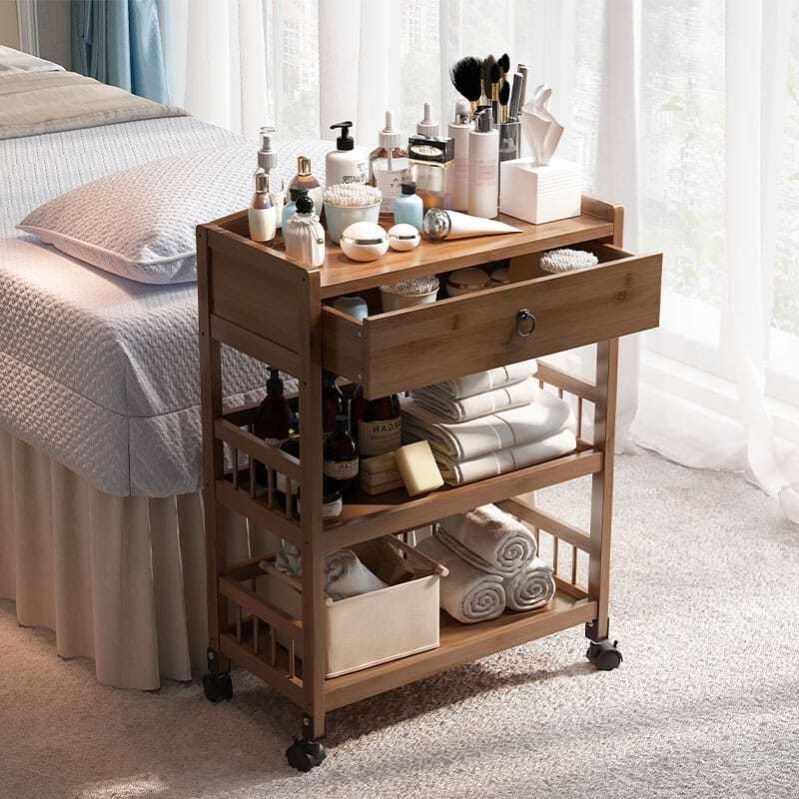 实木美容推车美容院小推车工具车茶柜茶水柜家用靠墙茶水台置物架