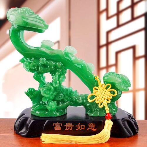 富贵如意摆件家居玄关酒柜客厅装饰品摆件树脂工艺品乔迁新居礼物