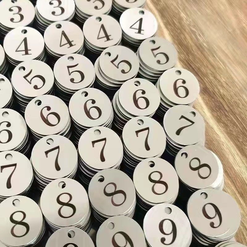 【套装】不锈钢号码牌数字编号号码牌金属数字幼儿园水杯酒店编号