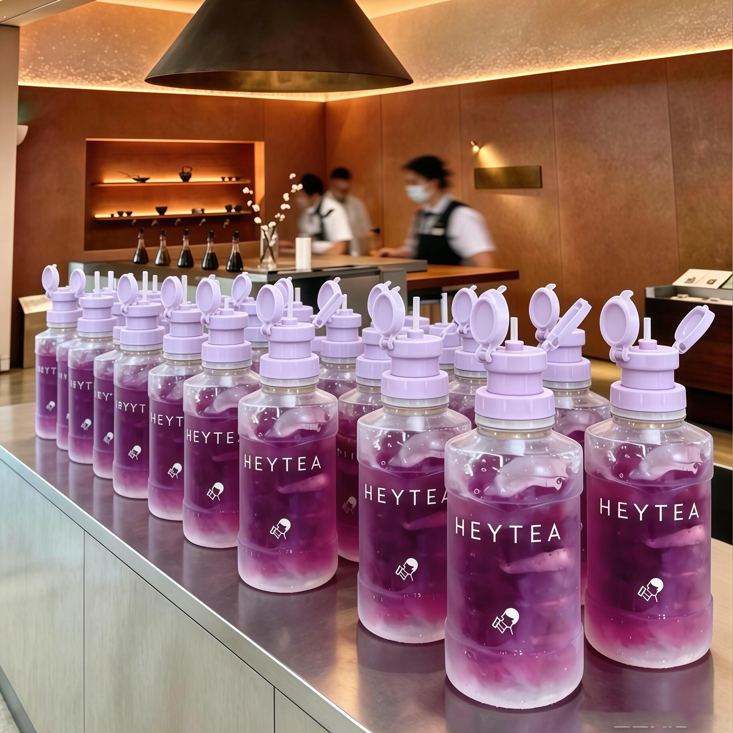 高颜值紫色矿泉水吸管瓶盖三合一转换头大口径露丝同款便携防呛盖