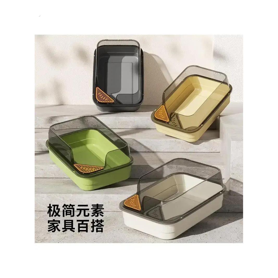 超大号猫厕所防溅砂巨大号半封闭开放式屎盆猫咪用品