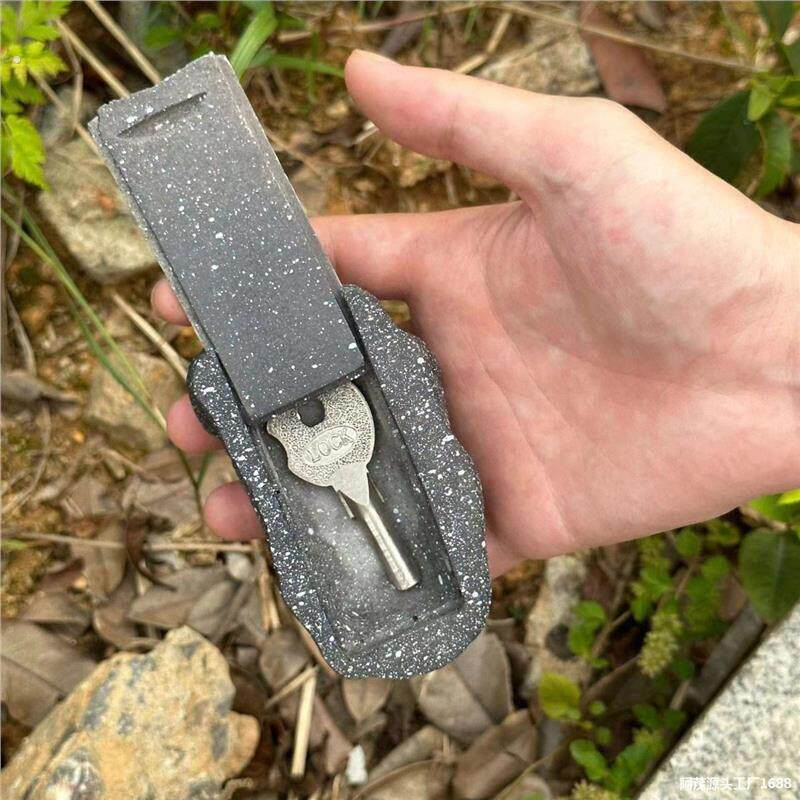 门口藏钥匙神器门口藏钥匙石头藏钥匙石头钥匙盒防丢失锁匙盒子真