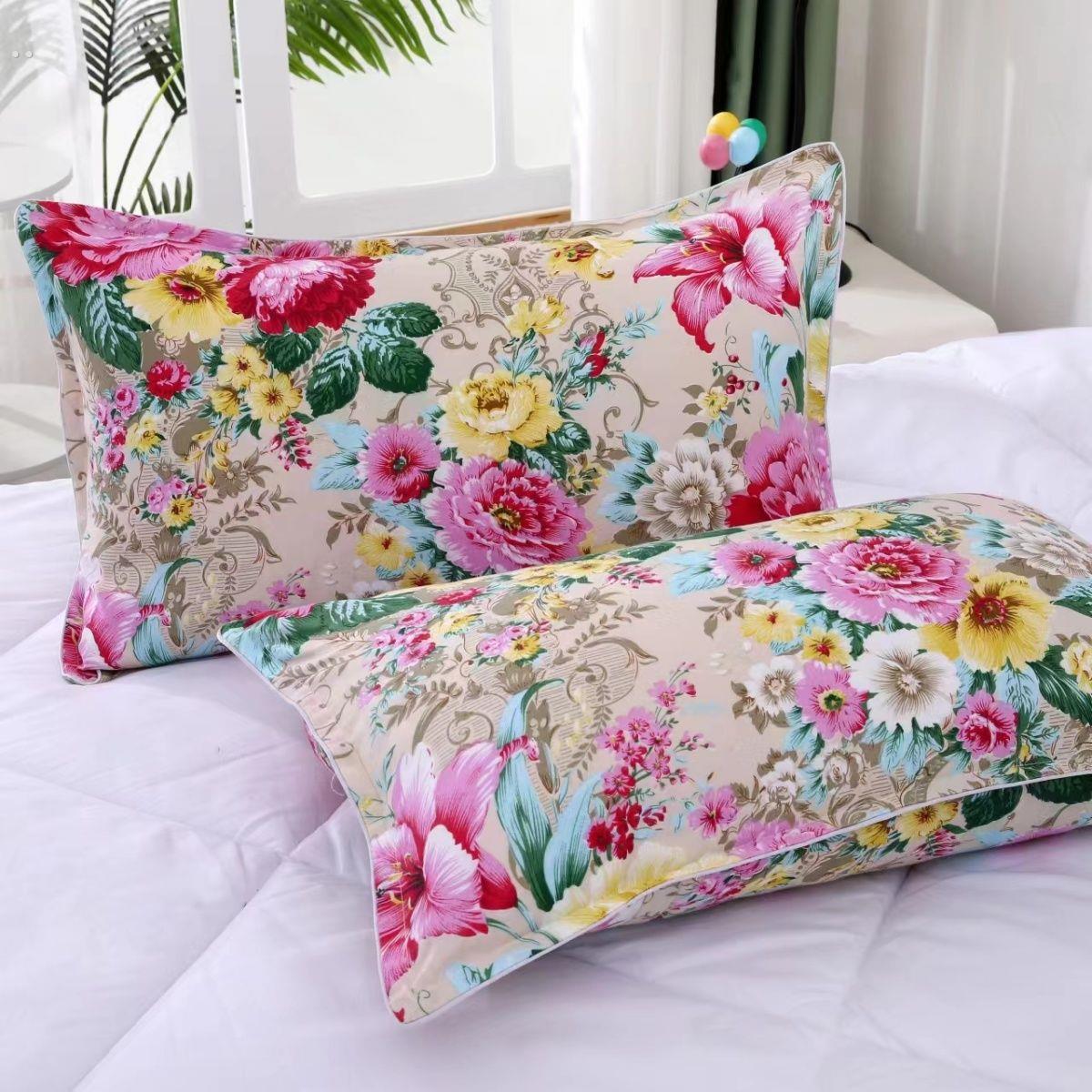 大头鸭枕套一对装 48*74磨毛枕套 家用成人枕头套学生宿舍