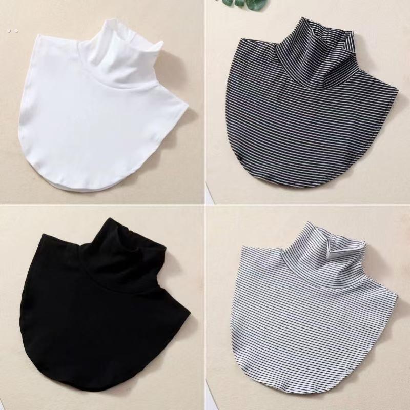 德绒假领子内搭衣领新款高领围脖女士打底高级感防寒保暖护颈秋冬