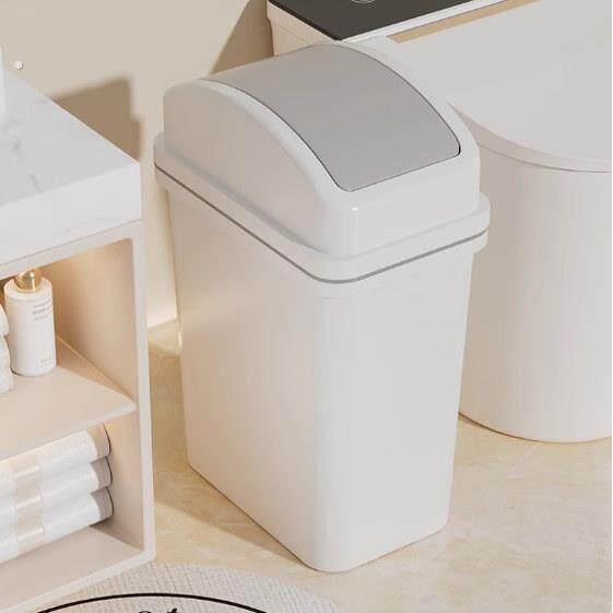 卫生间垃圾桶厕所专用2025新款家用客厅摇盖窄缝夹缝带盖子长方形