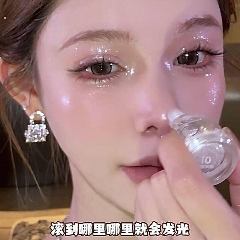 一抹爆闪!滚珠高光提亮液脸部眼影身体闪粉锁骨小灯泡水光感速干