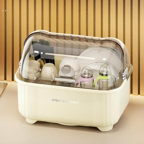 碗筷收纳盒厨房带盖沥水碗碟餐具收纳架家用防尘碗柜放盘子置物架