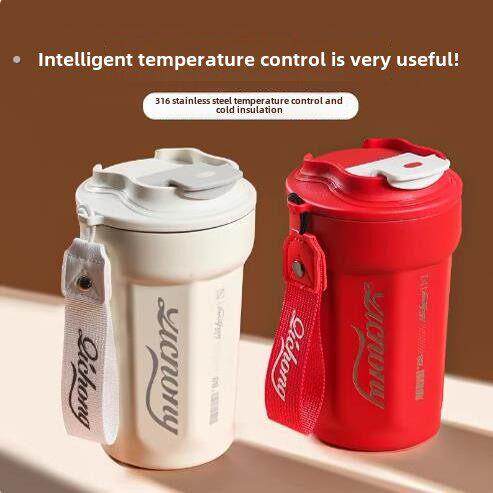 咖啡杯保温杯女2024新款316不锈钢大容量保冷水杯男生可乐随行杯