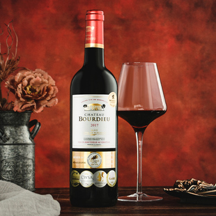 博尔迪城堡壹号干红葡萄酒红酒年货送礼 原瓶进口 法国波尔多