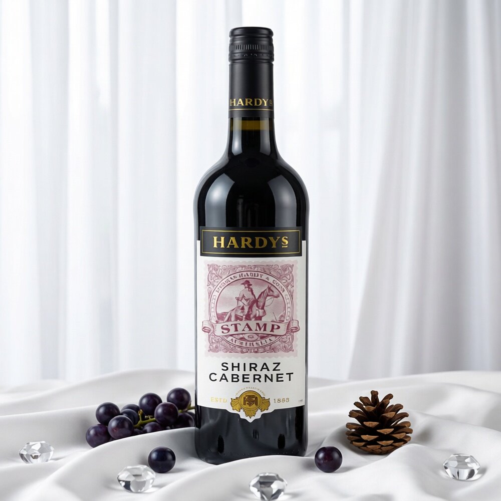 澳洲进口 双红五星酒庄夏迪&middot;邮票赤霞珠美乐干红葡萄酒节日送礼
