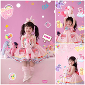 小马宝莉裙生日礼服洛丽塔拍照衣服儿童摄影服装 8岁女童公主裙