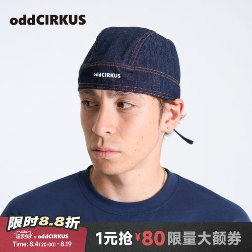 oddCIRKUS牛仔头巾帽 新款LOGO刺绣运动户外头巾休闲百搭帽子男女