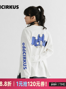 oddCIRKUS ALWAYS JOHN 联名款日系滑板狗街头长袖T恤 FILTER017