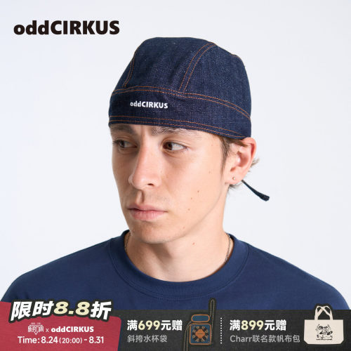 oddCIRKUS牛仔头巾帽 新款LOGO刺绣运动户外头巾休闲百搭帽子男女