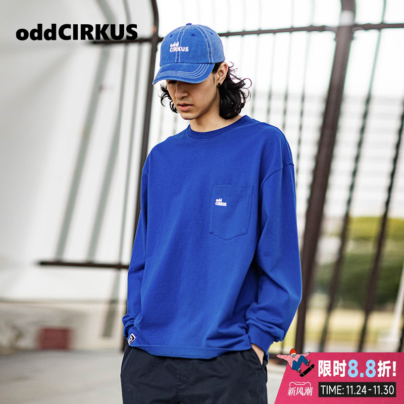 oddCIRKUS经典款长袖字母圆领T恤