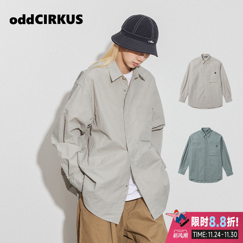 oddCIRKUS日系复古宽松长袖衬衫