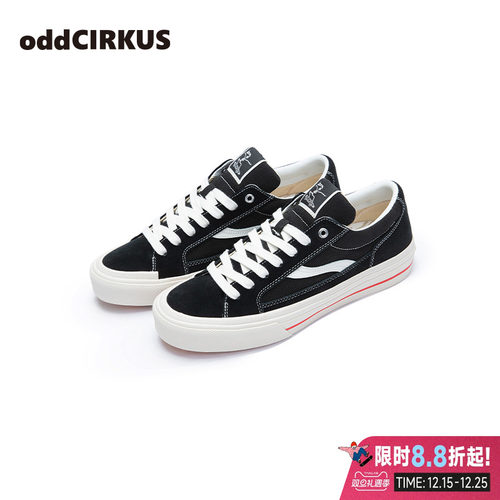oddCIRKUS经典黑色滑板鞋23SS