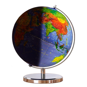 昼夜地球仪3d立体悬浮雕正版学生用初中生凹凸立体ar智能儿童启蒙大号发光教学摆件官方旗舰店生日礼物