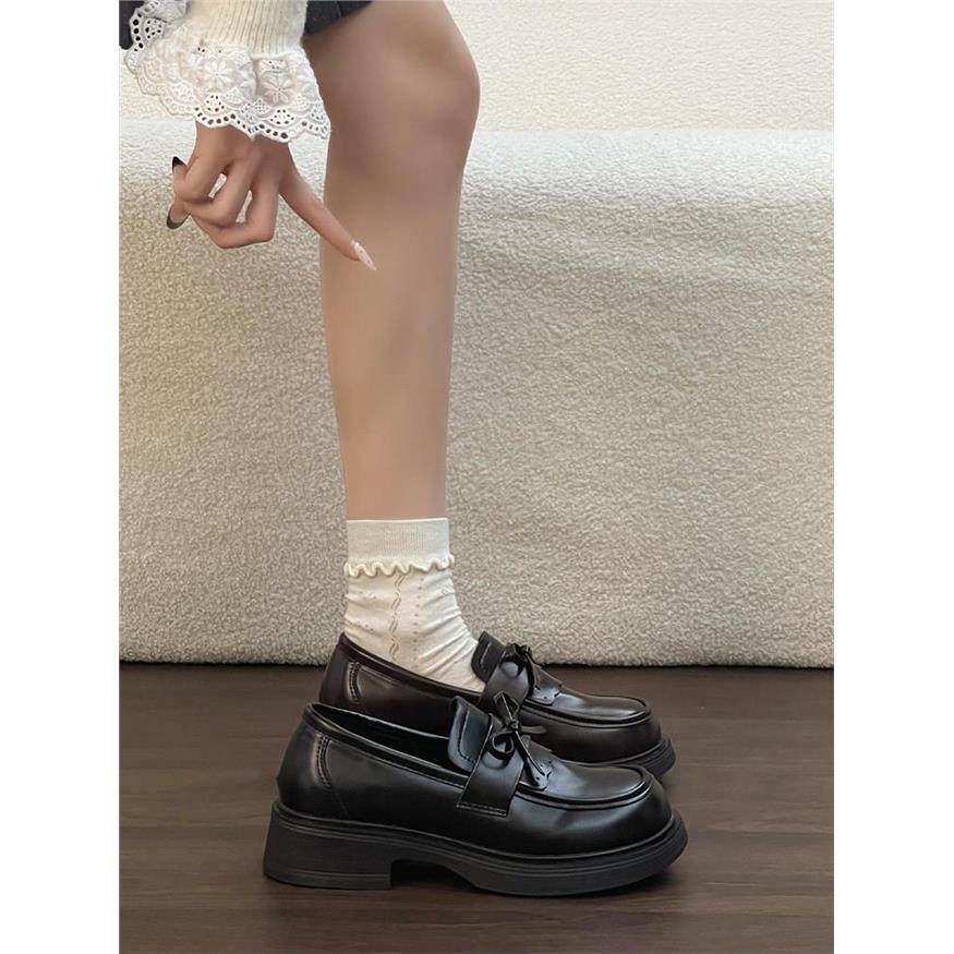 简约方便防滑厚底玛丽珍鞋女2026春季新款细蝴蝶结百搭乐福鞋单鞋,女鞋,玛丽珍鞋,淘宝优惠券,粉丝福利购,淘宝优惠卷