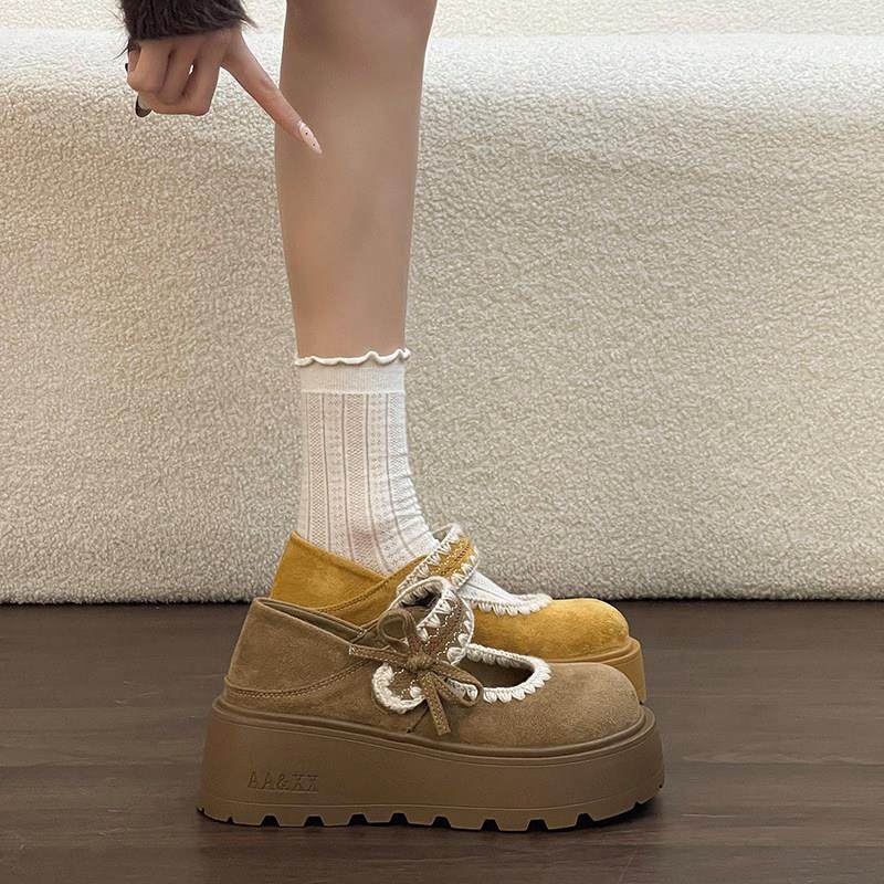 复古厚底刺绣花边勃肯鞋女2026春季新一字扣松糕底小个子浅口单鞋,女鞋,勃肯鞋/软木鞋,淘宝优惠券,粉丝福利购,淘宝优惠卷