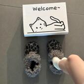 外穿单鞋 加绒保暖内增高懒人鞋 女2026冬季 简约百搭厚底防滑勃肯鞋