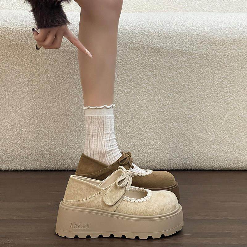 小个子厚底浅口玛丽珍勃肯鞋女2026春百搭舒适休闲单鞋圆头蝴蝶结,女鞋,勃肯鞋/软木鞋,淘宝优惠券,粉丝福利购,淘宝优惠卷