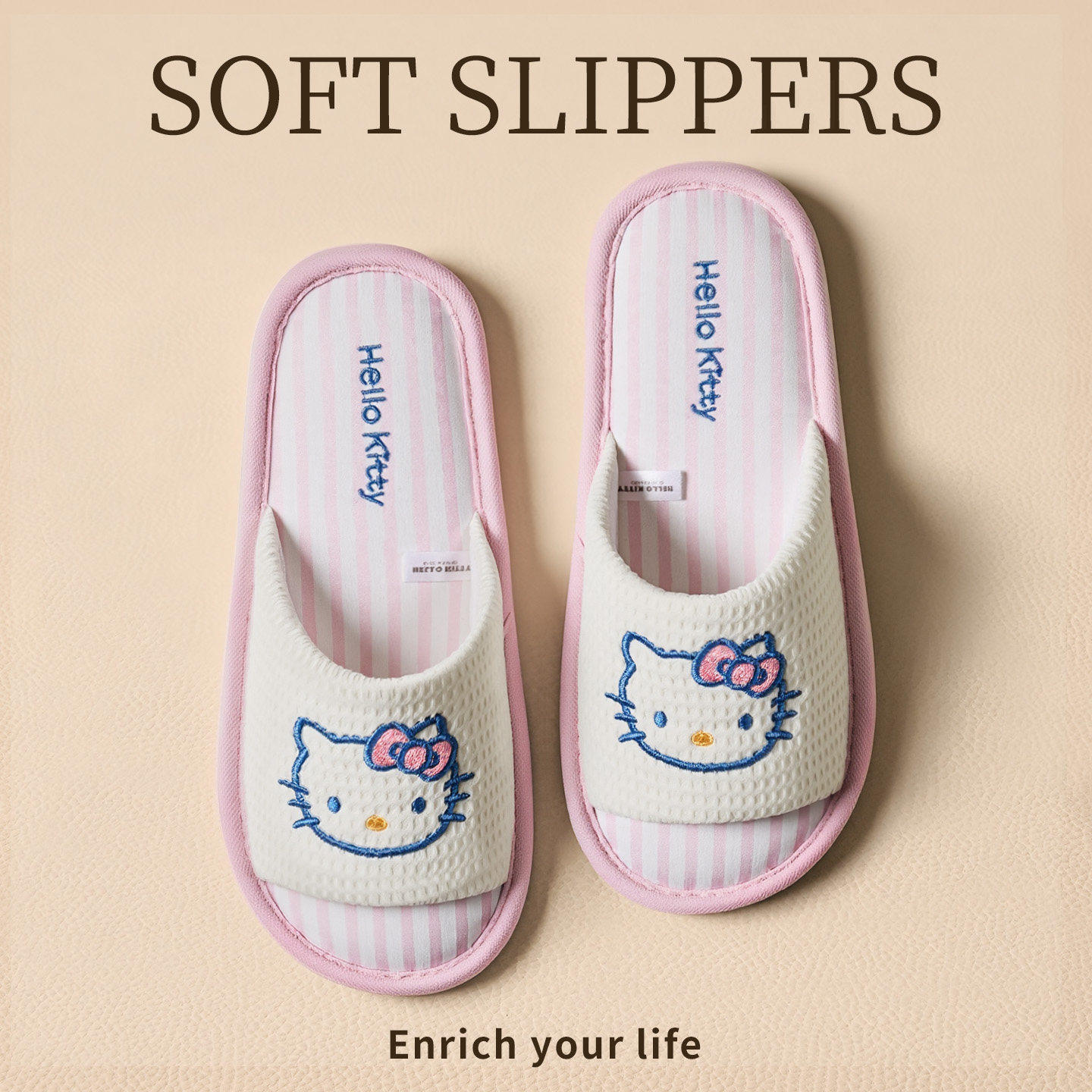 hellokitty亚麻拖鞋女四季室内家居防滑透气防臭日式静音地板春秋,居家布艺,居家亚麻拖鞋,淘宝优惠券,粉丝福利购,淘宝优惠卷