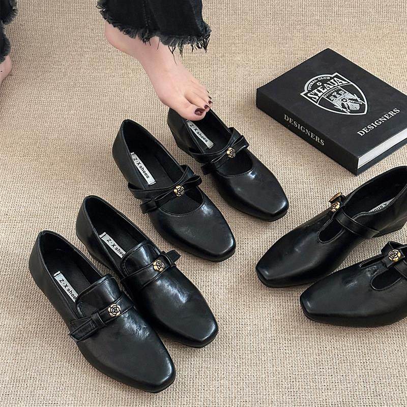 简约显瘦休闲方头浅口玛丽珍鞋女2026春新一字扣增高单鞋气质舒适,女鞋,浅口单鞋,淘宝优惠券,粉丝福利购,淘宝优惠卷